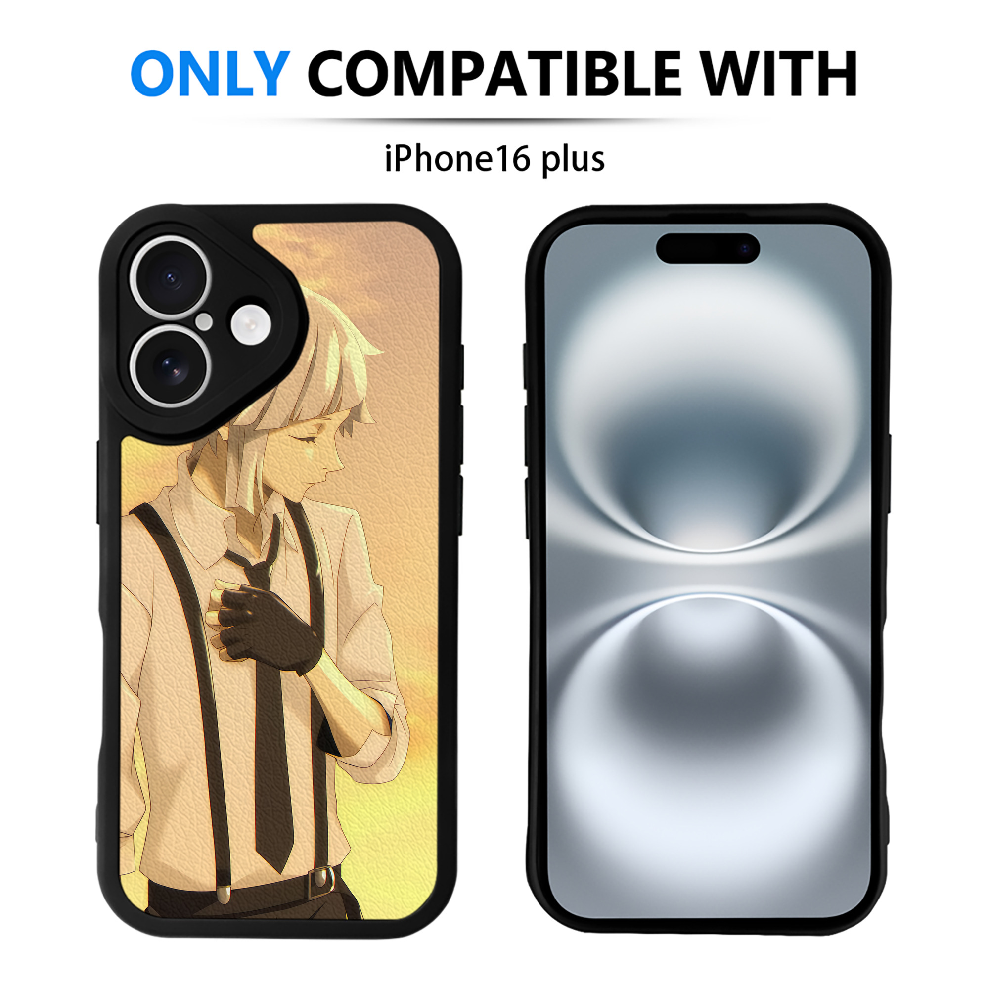 （画像用） 文豪ストレイドッグス Bungo Stray Dogs 【iPhone 16シリーズ対応】シリコンスマホケース（レザー調） 材質：シリコン